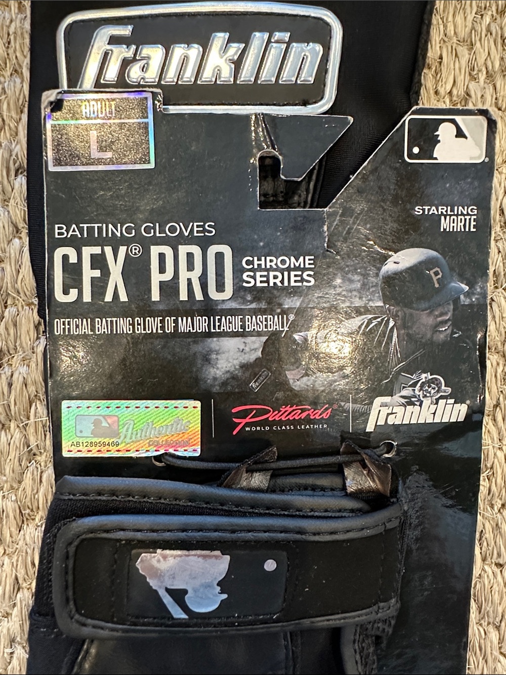 Franklin CFX Pro Chrome Series Men’s Batting Gloves - Black - Picture 3 of 4